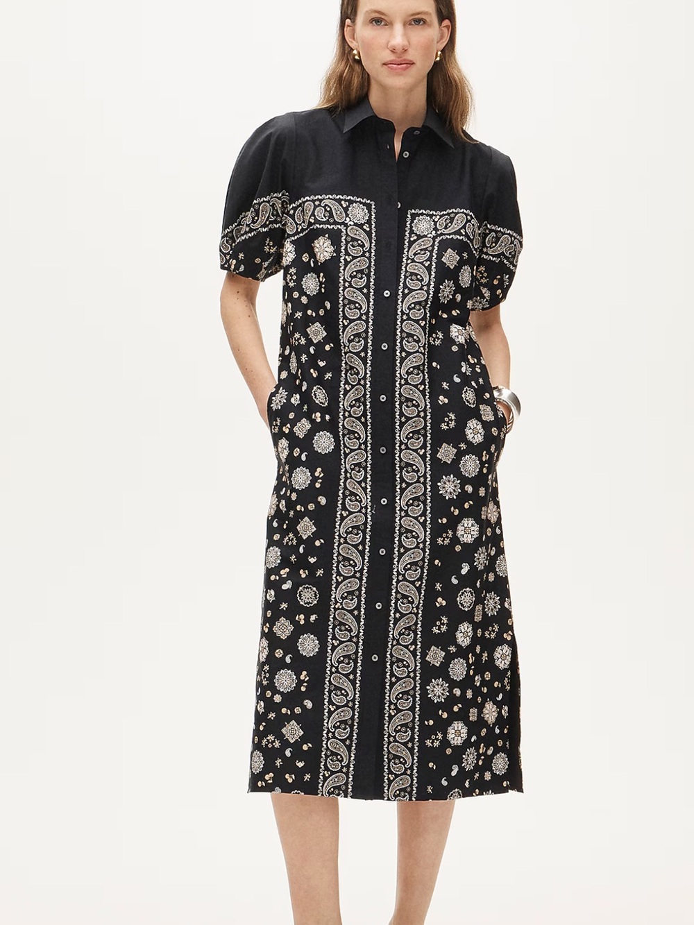 NWT - J. Crew Shirt Dress Bandana Print - 8P